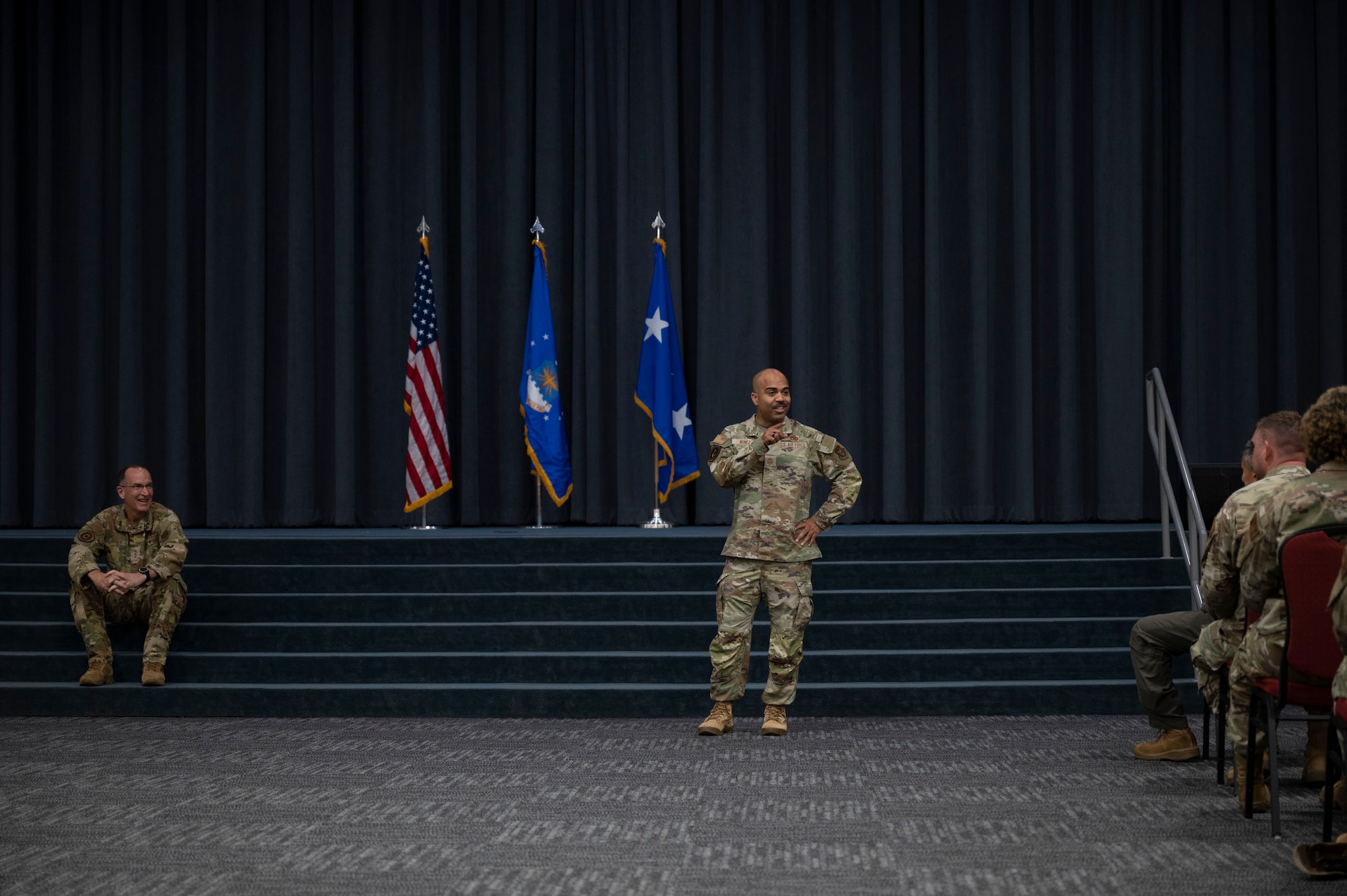 Photo of AFRC leadership visiting 307th Bomb Wing