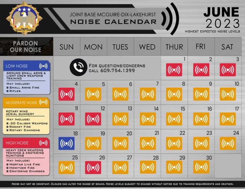 June 2023 Noise Calendar > Joint Base McGuire-Dix-Lakehurst > News