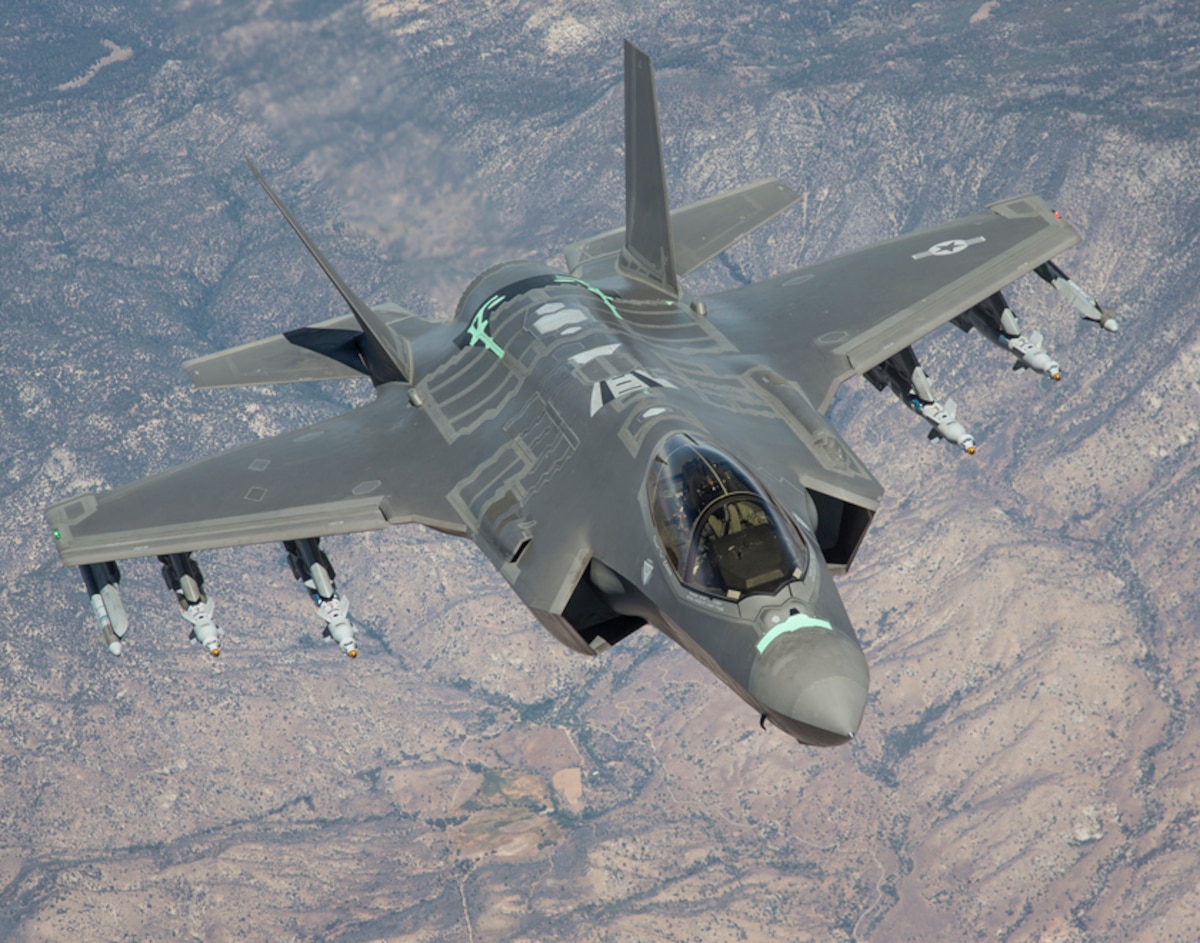 An F-35 Lightning II from the 461st Flight Test Squadron at Edwards Air Force Base, California, soars over the Mojave Desert on a test sortie. Runtime assurance, or RTA, is used in various systems, most notably the Automatic Ground Collision Avoidance System, or Auto GCAS, which is used in the F-35 to prevent aircraft from ground collision by automatically controlling the aircraft, saving lives and aircraft. Dr. Kerianne Hobbs, safe autonomy and space lead with the Autonomy Capability Team, or ACT3, for the Sensors Directorate at AFRL, was the lead author of a 38-page spread in the Institute of Electrical and Electronics Engineers Control Systems Magazine, titled Runtime assurance for safety-critical systems: An introduction to safety filtering approaches for complex control systems, for her extensive research in runtime assurance. (Courtesy photo / Chad Bellay, Lockheed Martin)