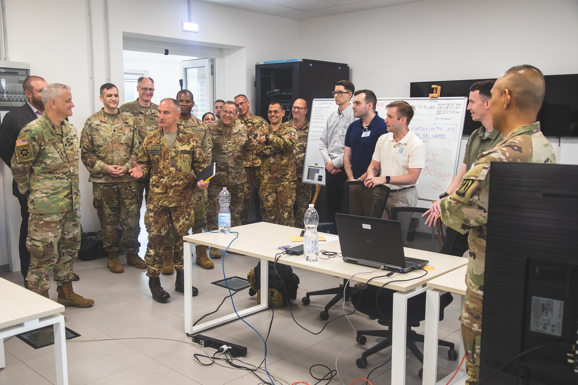 Army Reserve Cyber Protection Brigade's Subject Matter Expert Tech Exchange in Rome, Italy culminates with a visit from Brig. Gen. Royce Resoso