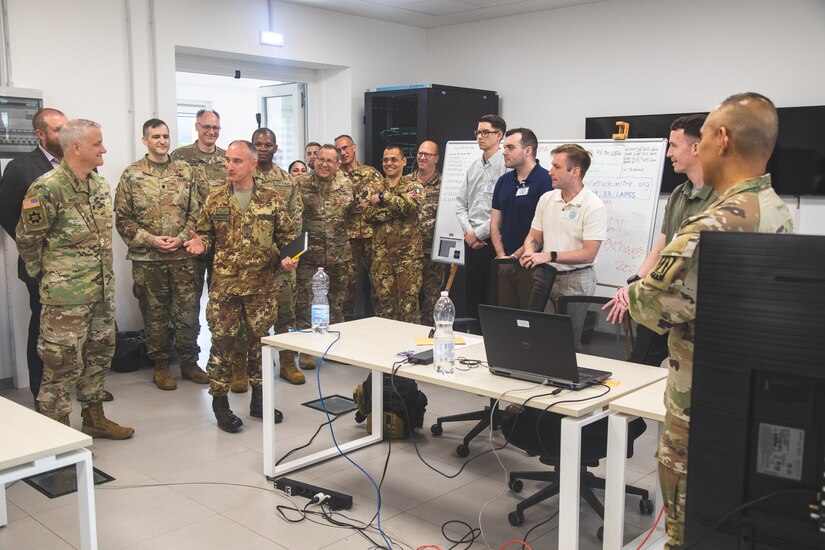 Army Reserve Cyber Protection Brigade's Subject Matter Expert Tech Exchange in Rome, Italy culminates with a visit from Brig. Gen. Royce Resoso