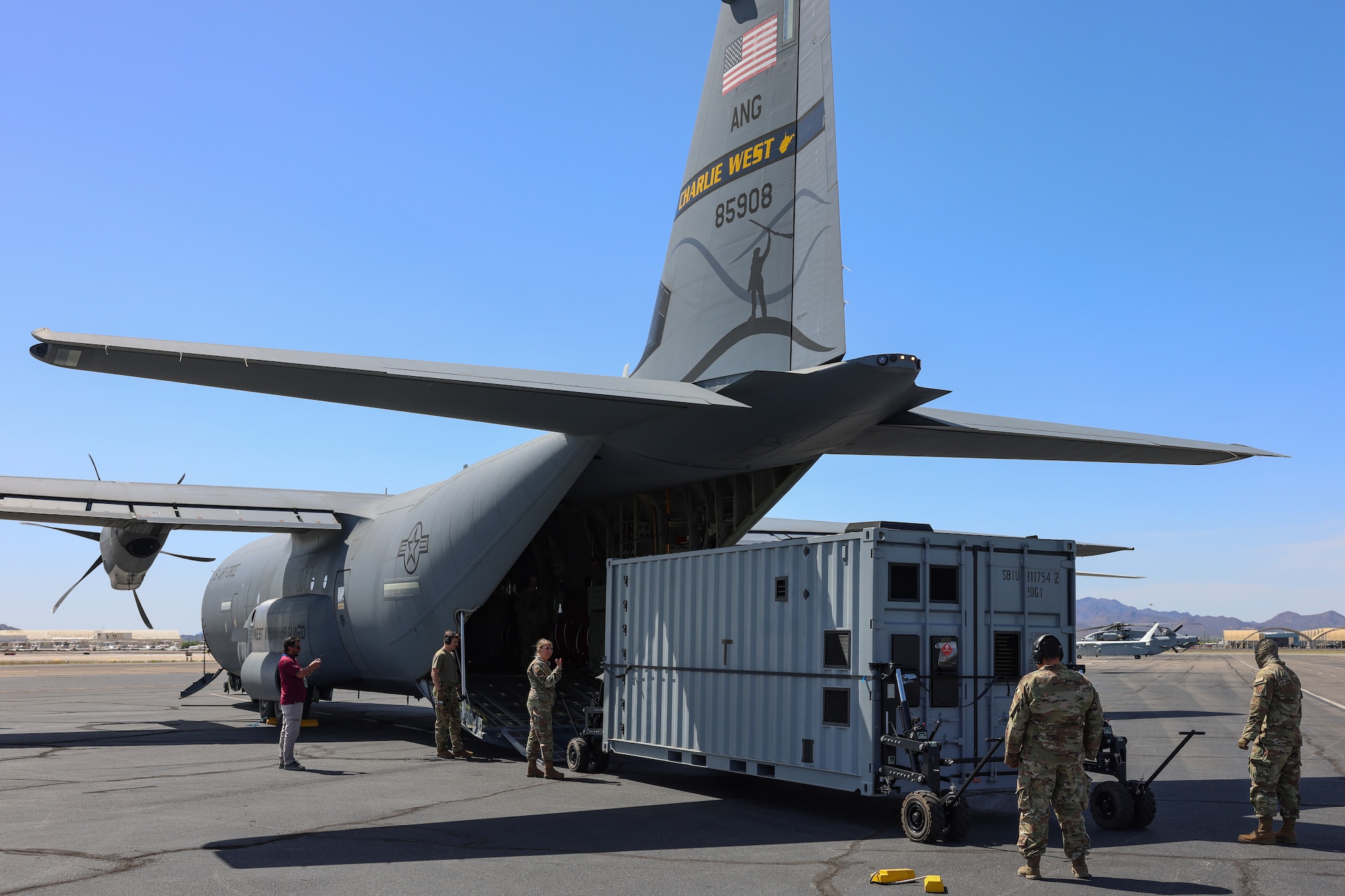 Innovative SCIF loaded into C-130 by minimal crew