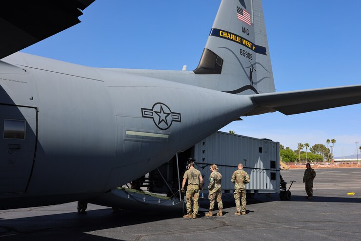 mobile SCIF loaded onto c-130