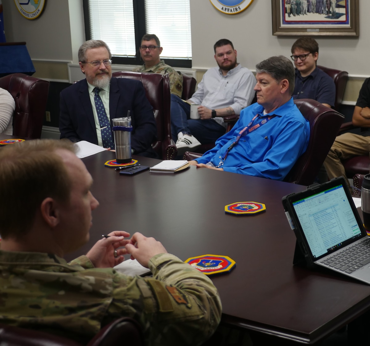 During an AO Staff Meeting