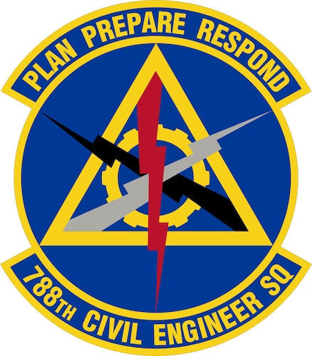 The 788th Civil Engineer Squadron’s logo.