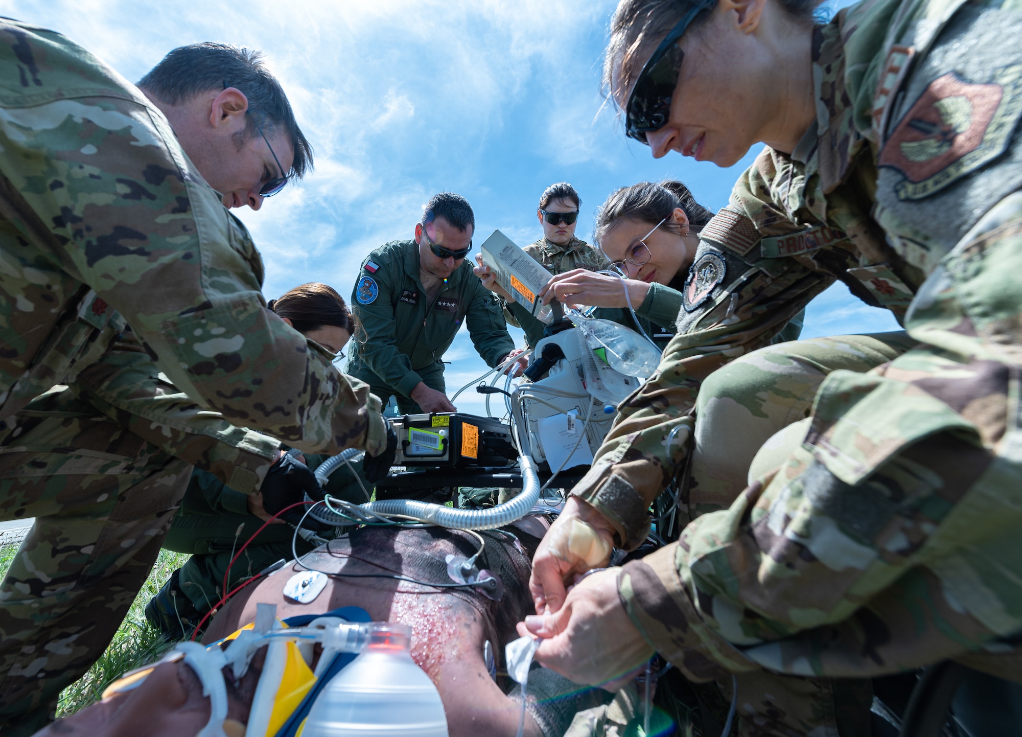 people perform medical actions