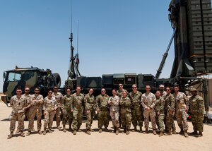 U.S. Airmen from the 386th Air Expeditionary Wing participate in an open day at the Italian SAMP-T site at Ali Al Salem Airbase, Kuwait, June 5, 2023. The Italian open day included a tour of the SAMP-T ground-to-air missile site and provided an opportunity for the Italian and U.S. forces to forge relationships and understand each other's mission sets and capabilities.