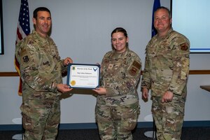 Let's give Staff. Sgt. Ashlea Dalmasso from the 81st Training Group a shout-out for being chosen as the Warrior of the Week during this week's staff meeting!