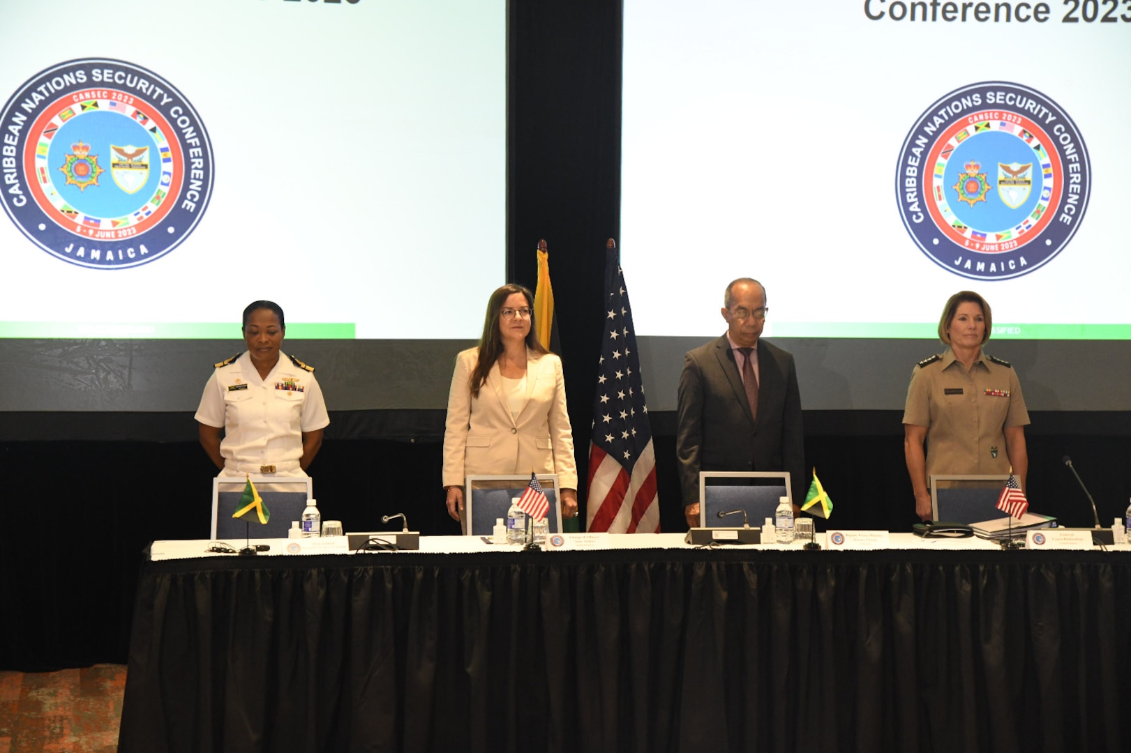 Multinational security leaders from the Caribbean and the United States take part in the Caribbean Nations Security Conference (CANSEC 2023).