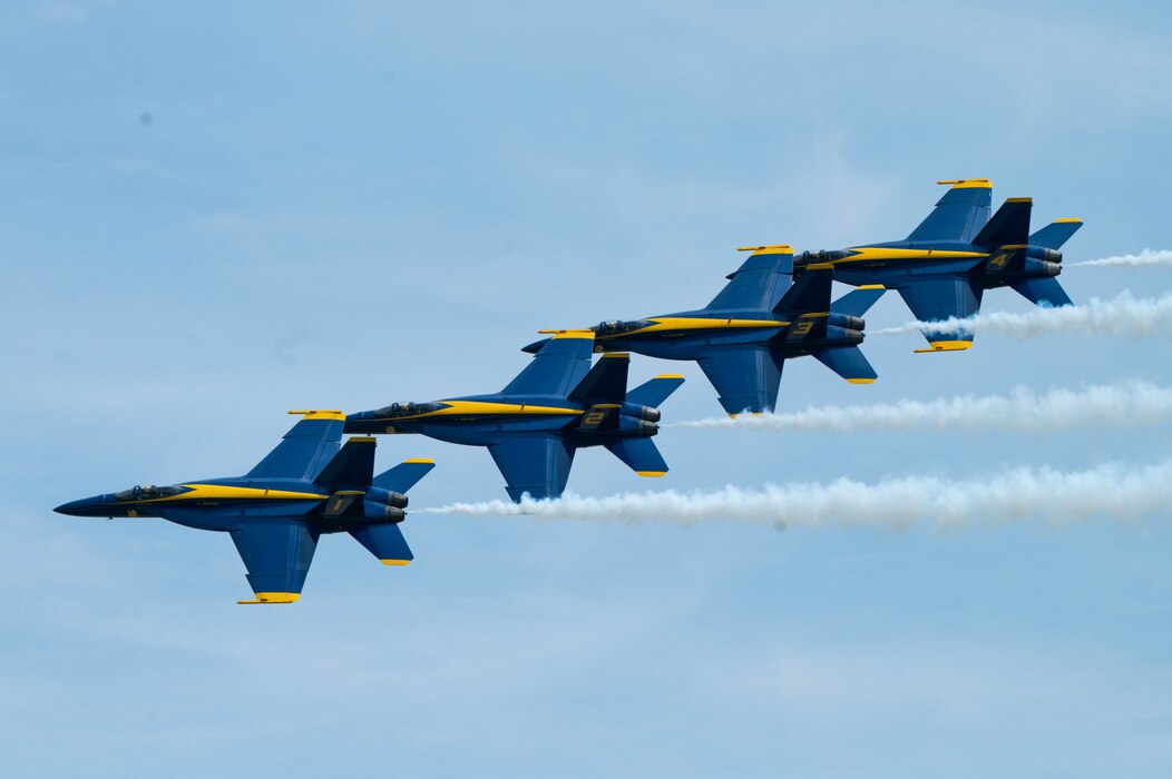 Four aircraft flying