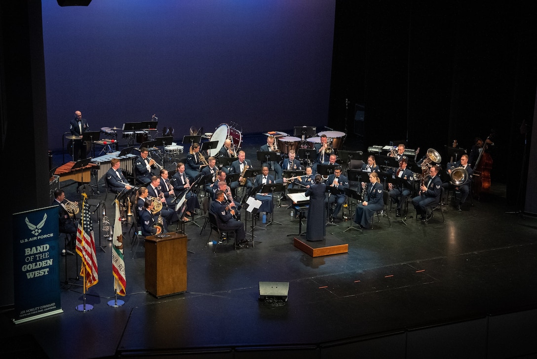 The USAF Band of the Golden West performed in Irvine, CA for Armed Forces Day
