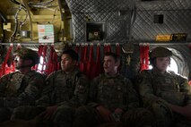 Airmen with the 841st Missile Security Forces Squadron
board a bus a Malmstrom Air Force Base, Mont., May 30,
2023. The bus was a starting point for transportation to an
exercise at Fort William Henry Harrison, Mont.; a U.S. Air
Force C-130 Hercules, and U.S. Army UH-60 Black Hawk
and CH-47 Chinook were also utilized.