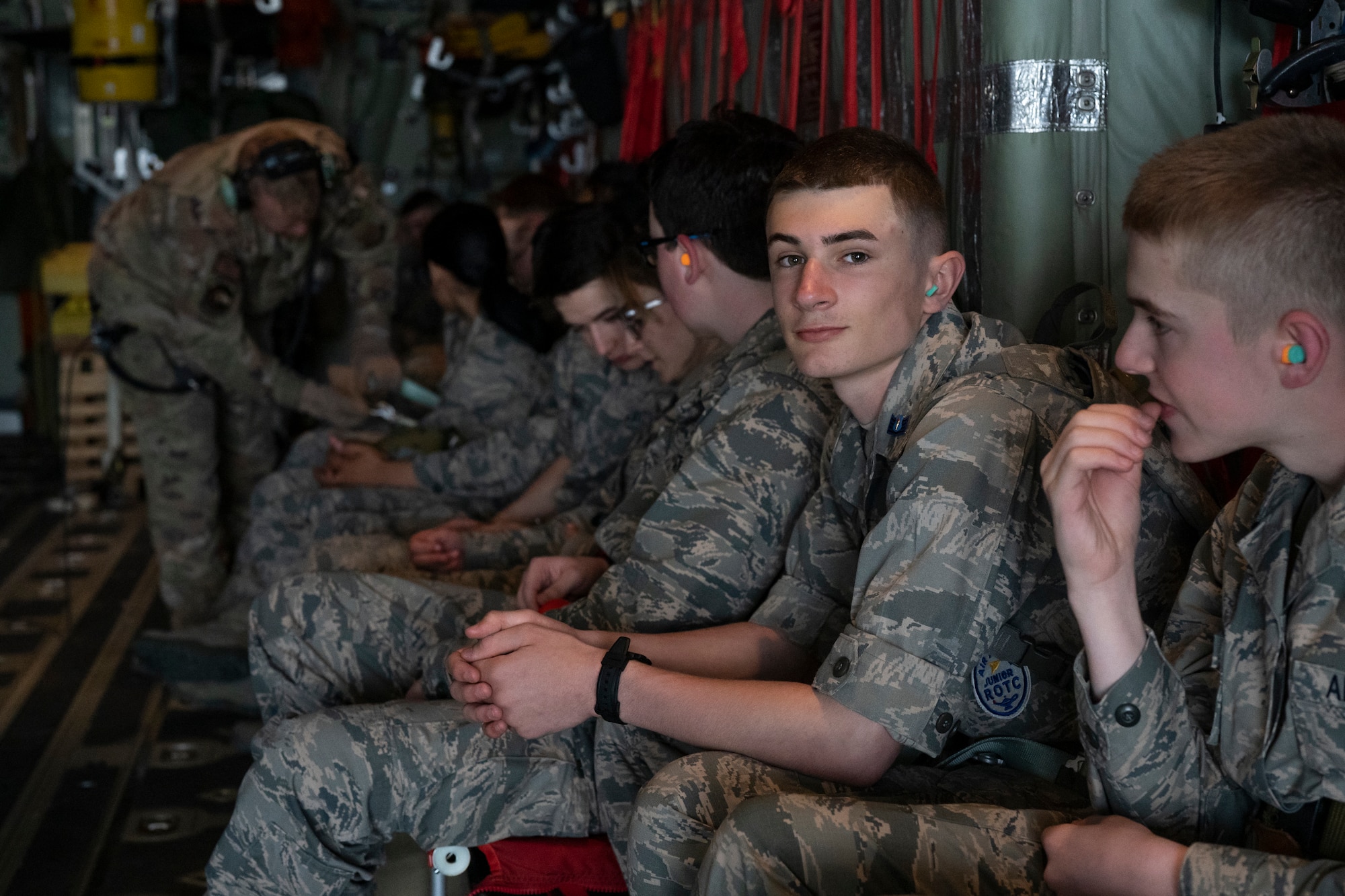 As part of a week-long camp, Air Force Junior Reserve Officers’ Training Corps cadets from three local high schools toured multiple aircraft and Alaska Air National Guard facilities, and flew in an HC-130J Combat King II assigned to the 176th Wing and 3rd Wing at Joint Base Elmendorf-Richardson, Alaska, June 6, 2023.