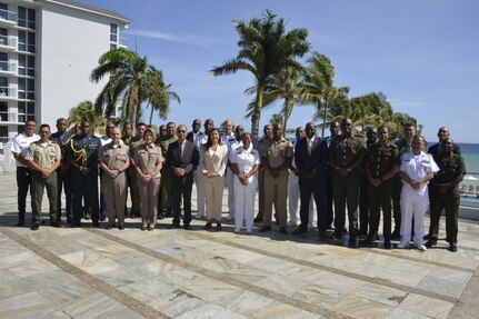 Group photo of senior security leaders from the Caribbean and United States during the Caribbean Nations Security Conference (CANSEC 2023).