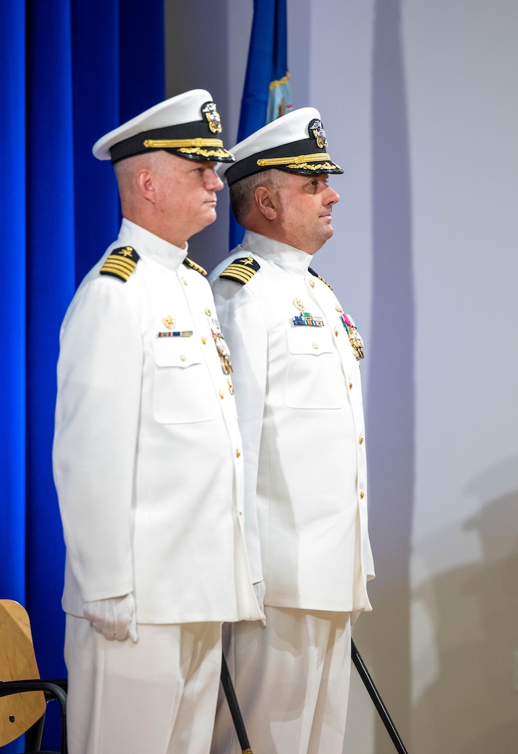 Naval Surface Warfare Center, Carderock Division holds a change of command on May 12, 2023, in Bethesda, Md., where Capt. Matthew Tardy relieved Capt. Todd E. Hutchison as commanding officer after three years of service to Carderock. (U.S. Navy photo by Aaron Thomas)