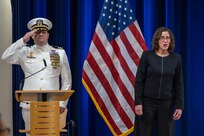 Naval Surface Warfare Center, Carderock Division holds a change of command on May 12, 2023, in Bethesda, Md., where Capt. Matthew Tardy relieved Capt. Todd E. Hutchison as commanding officer after three years of service to Carderock. (U.S. Navy photo by Aaron Thomas)
