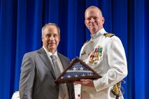Naval Surface Warfare Center, Carderock Division holds a change of command on May 12, 2023, in Bethesda, Md., where Capt. Matthew Tardy relieved Capt. Todd E. Hutchison as commanding officer after three years of service to Carderock. (U.S. Navy photo by Devin Pisner)