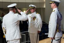 Naval Surface Warfare Center, Carderock Division holds a change of command on May 12, 2023, in Bethesda, Md., where Capt. Matthew Tardy relieved Capt. Todd E. Hutchison as commanding officer after three years of service to Carderock. (U.S. Navy photo by Devin Pisner)