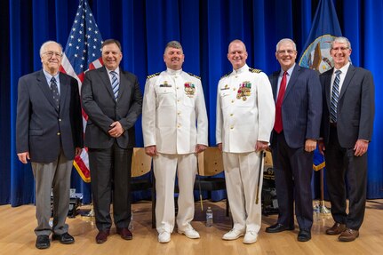 Naval Surface Warfare Center, Carderock Division holds a change of command on May 12, 2023, in Bethesda, Md., where Capt. Matthew Tardy relieved Capt. Todd E. Hutchison as commanding officer after three years of service to Carderock. (U.S. Navy photo by Devin Pisner)