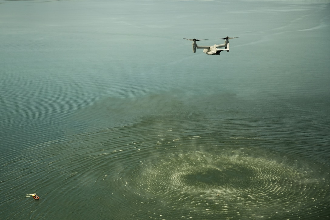 The purpose of the joint TRAP training was to develop capability in maritime recovery of aircraft, personnel and equipment in potentially austere or contested environments. (U.S. Marine Corps photo by Sgt. Sydney Smith)