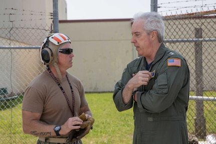 Adm. Meier speaks with Sailors