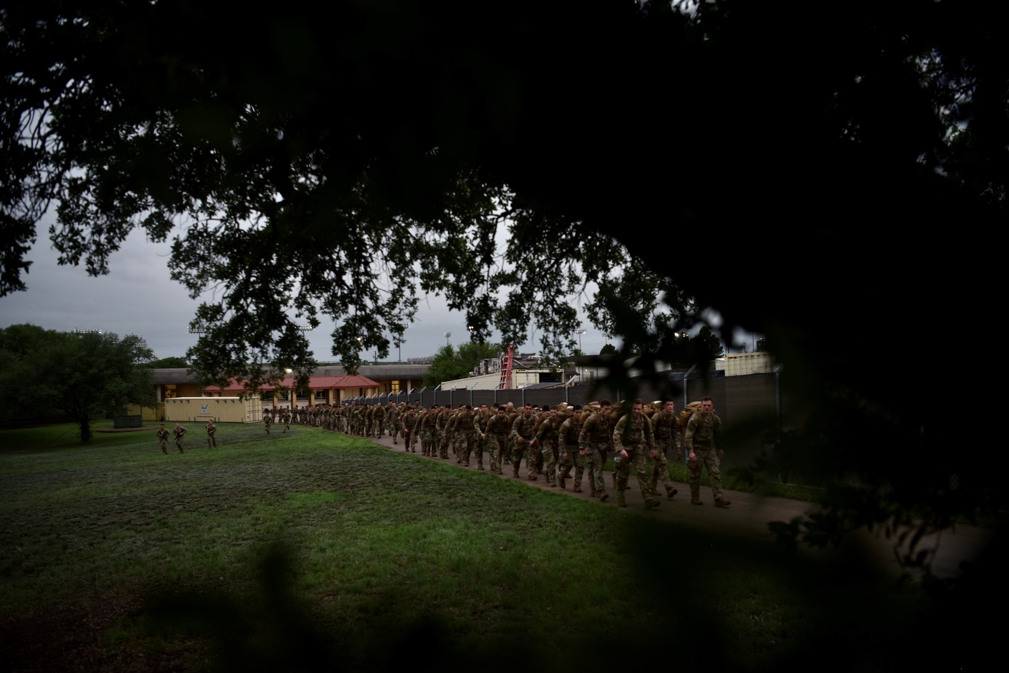 Special Warfare Training Wing Airmen conduct a ruck march