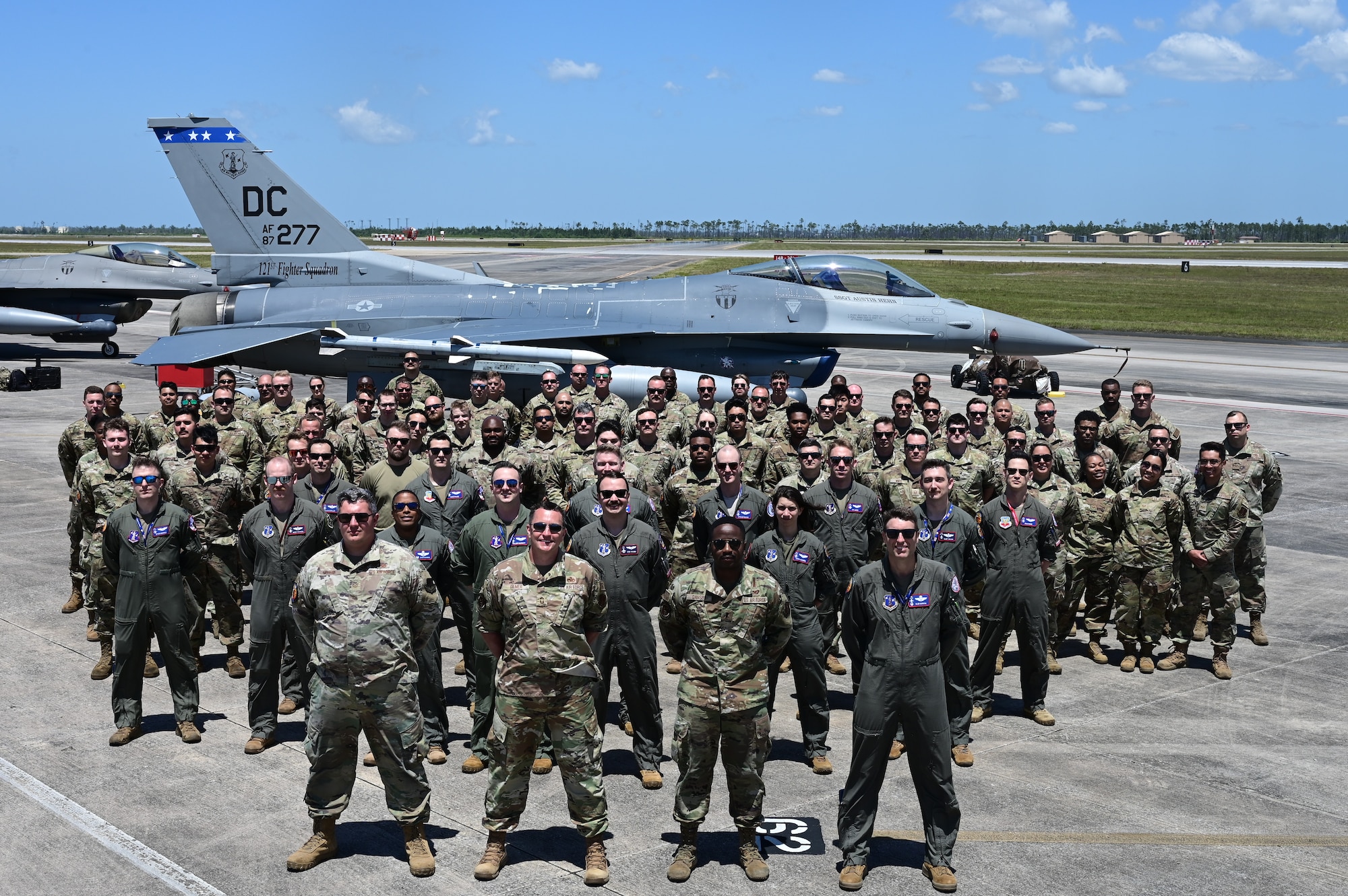 Approximately 110 Airmen from the 113th Wing, District of Columbia Air National Guard, temporarily deployed to participate in the Weapons System Evaluation Program (WSEP), April 6-21, 2023 at Tyndall Air Force Base, Florida.  It’s part of the Air Force's combined program for testing live-fire, air-to-air and air-to-ground weapons or WSEP, giving Guard members practice with handling live bombs, and pilots a chance to fire live missiles.  (U.S. Air Force photo by Staff Sgt. Anthony Small)