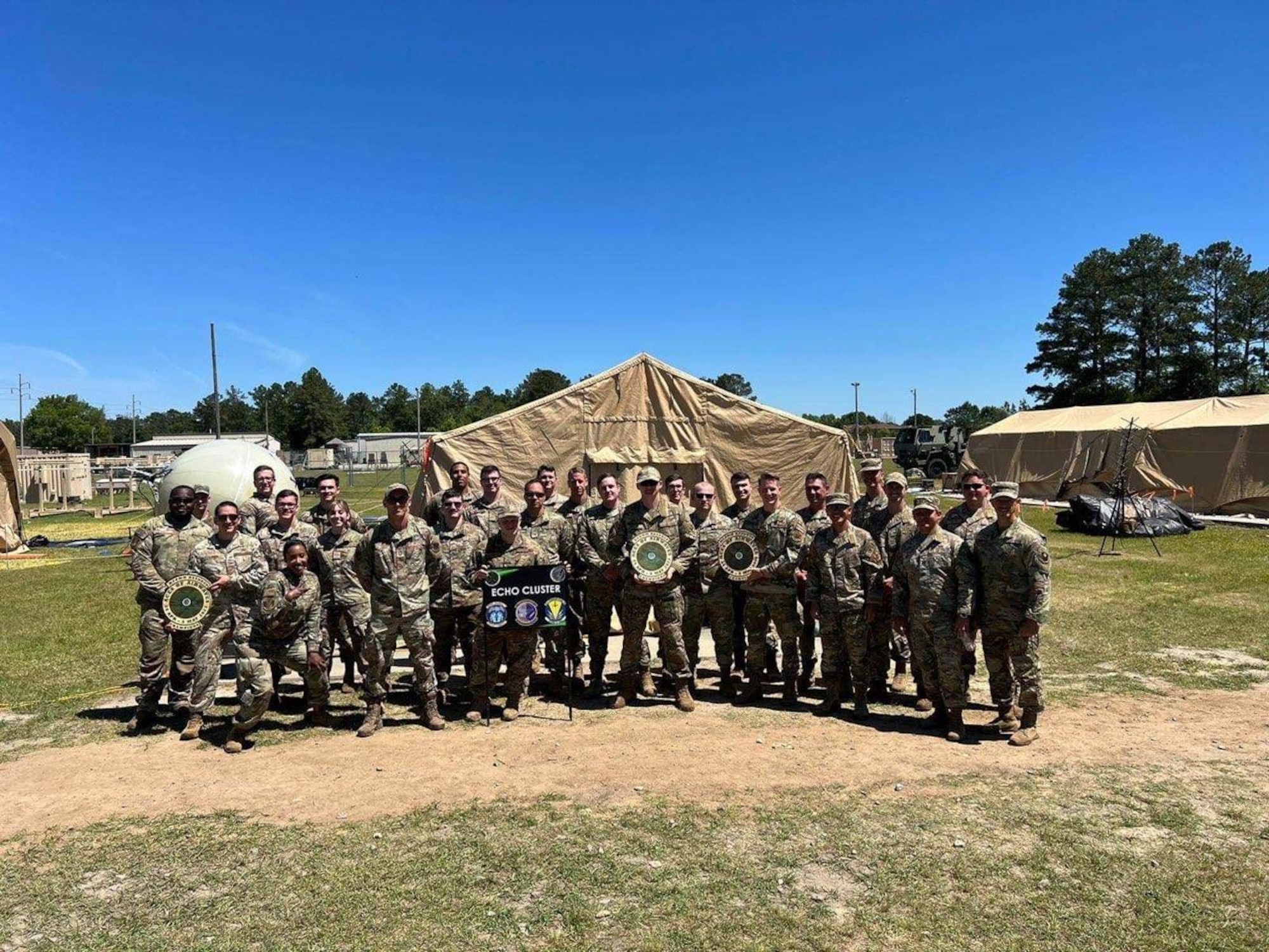 Airmen from the 271st Combat Communications Squadron participate in expeditionary combat communications training at Robins Air Force Base, Georgia, April 22 to May 6, 2023.