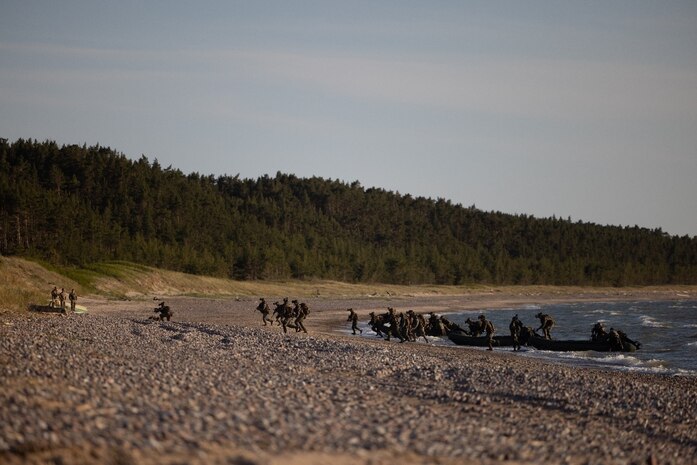 U.S. Marines from Golf Company embarked aboard the British Royal Navy’s amphibious assault ship HMS Albion (L14) as part of exercise Baltic Operations 2023 (BALTOPS 23) in Tallinn, Estonia, on June 1 to work alongside Royal Marines throughout the two-week exercise. Additionally, Marine Regiments from Poland, Lithuania, and Italy conducted Amphibious Operations in Lithuania. BALTOPS 23 is the premier maritime-focused exercise in the Baltic region. The exercise led by U.S. Naval Forces Europe-Africa and executed by Naval Striking and Support Forces NATO provides a unique training opportunity to strengthen the combined response capability critical to preserving the freedom of navigation and security in the Baltic Sea.