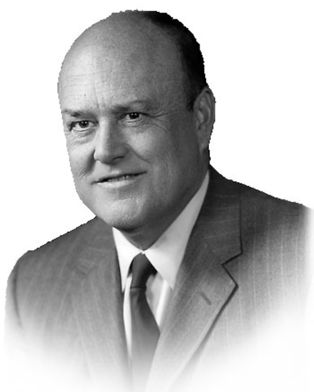 Black and white portrait of Defense Secretary Melvin R. Laird.