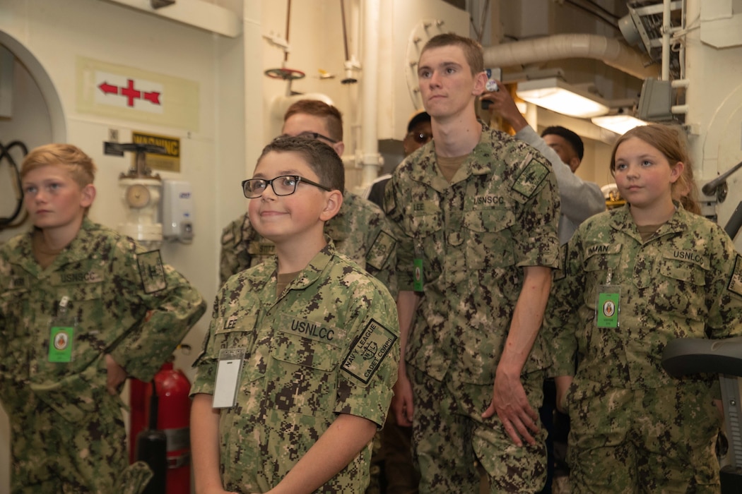 US Naval Sea Cadets embark on the Arleigh Burke-class guided-missile destroyer, USS John S. McCain (DDG 56), to Portland, Oregon for the annual Rose Festival during Portland Fleet Week on June 8, 2023. Portland Fleet Week is a time-honored celebration of the sea services and provides an opportunity for the citizens of Oregon to meet Sailors, Marines and Coast Guardsmen, as well as witness firsthand the latest capabilities of today’s maritime services.