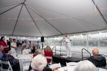 Service members and Portland community leaders come together to celebrate on Independence-variant littoral combat ship, USS Kansas City (LCS 22) for a U.S. Navy reception during Portland Fleet Week in Portland, Oregon, June 9, 2023. Portland Fleet Week is a time-honored celebration of the sea services and provides an opportunity for the citizens of Oregon to meet Sailors, Marines and Coast Guardsmen, as well as witness firsthand the latest capabilities of today’s maritime services. (U.S. Navy photo by Mass Communication Specialist Seaman Sophia H. Bumps)