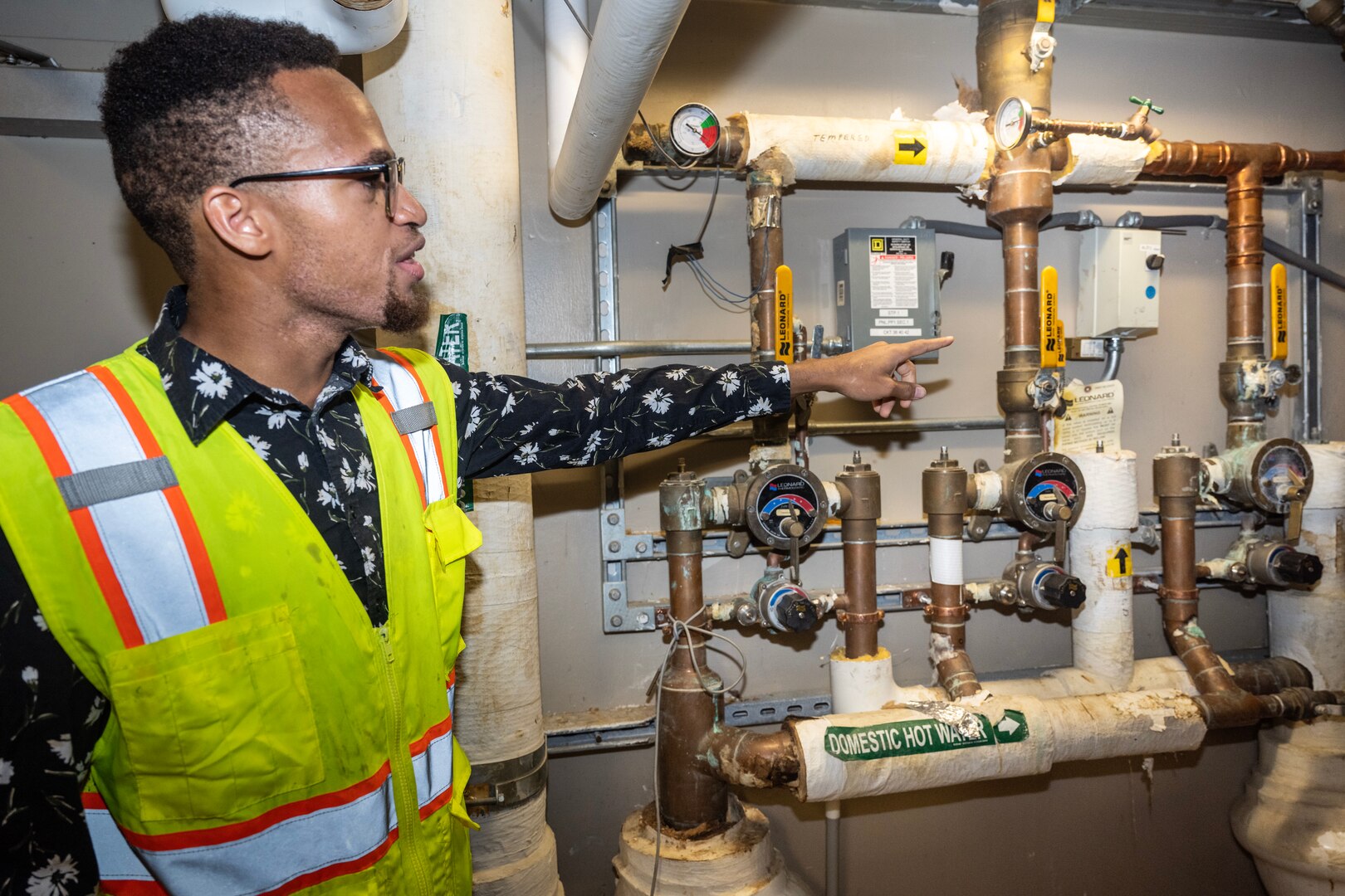 Man in mechanical room