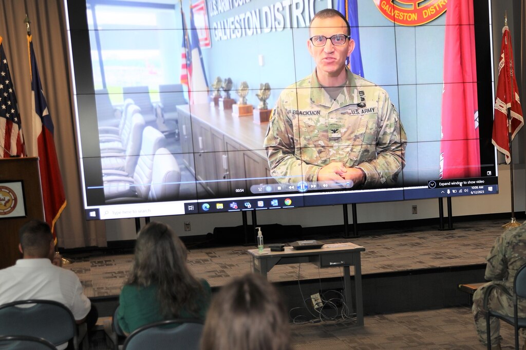 U.S. Army Corps of Engineers (USACE) Galveston District Commander Col. Rhett Blackmon delivers a recorded message for the district's Juneteenth observance, June 12, 2023. 

“Juneteenth commemorates the day enslaved Black people of Texas learned they were finally free from their bondage,” Blackmon said. “This momentous celebration has its roots right here in our own home of Galveston, Texas.”