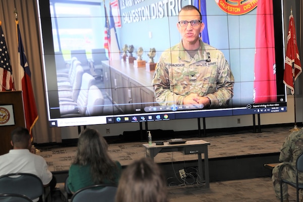 U.S. Army Corps of Engineers (USACE) Galveston District Commander Col. Rhett Blackmon delivers a recorded message for the district's Juneteenth observance, June 12, 2023. 

“Juneteenth commemorates the day enslaved Black people of Texas learned they were finally free from their bondage,” Blackmon said. “This momentous celebration has its roots right here in our own home of Galveston, Texas.”