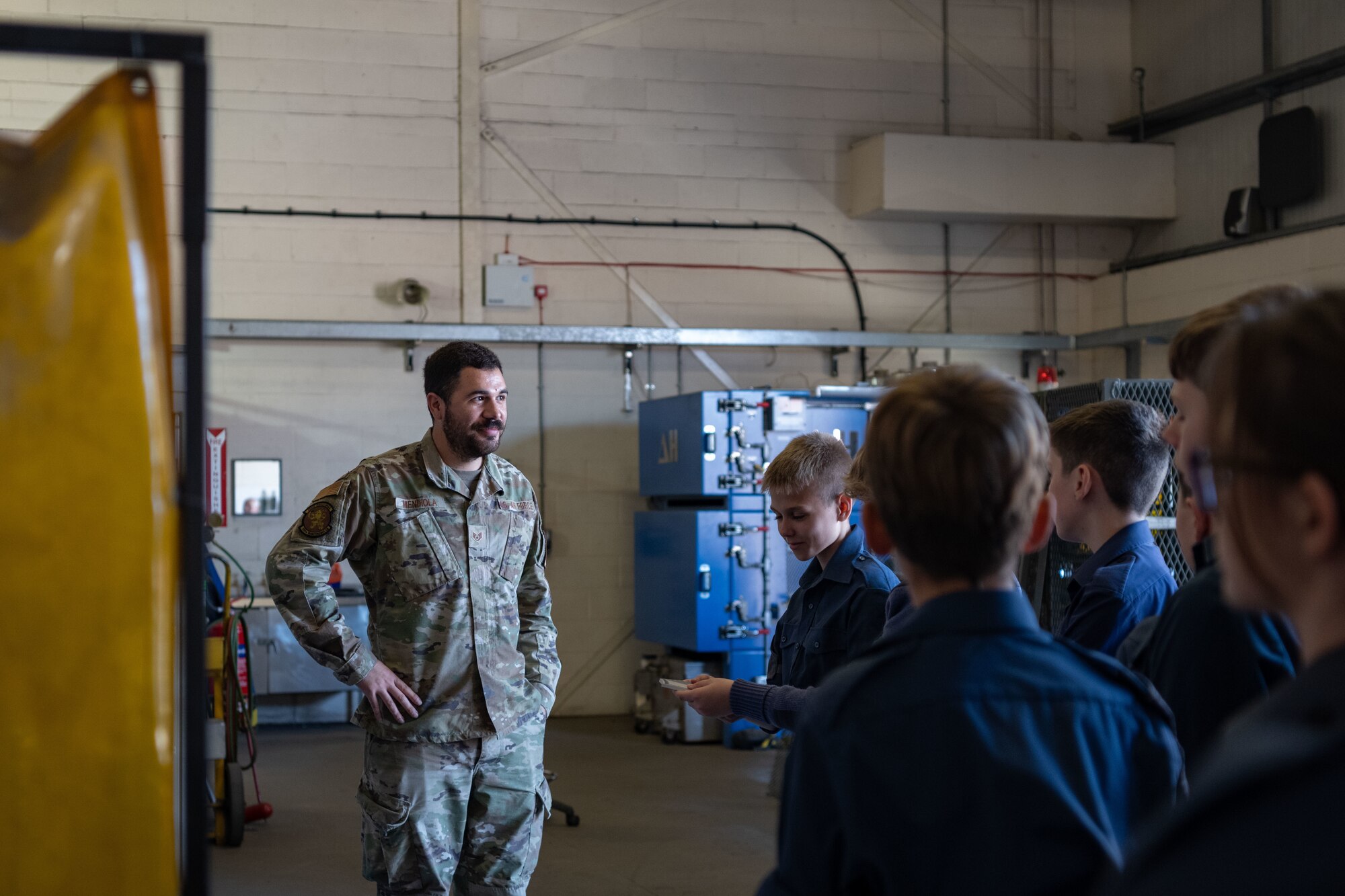 The RAF air cadets learned about aviation, Air Force careers and the KC-135 Stratotanker role in global air refueling operations.