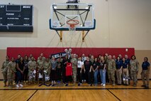 U.S. Air Force Airmen and Las Vegas Aces leadership connect over physical fitness at the Warrior Fitness Center, Nellis Air Force Base, Nevada, June 9, 3023.