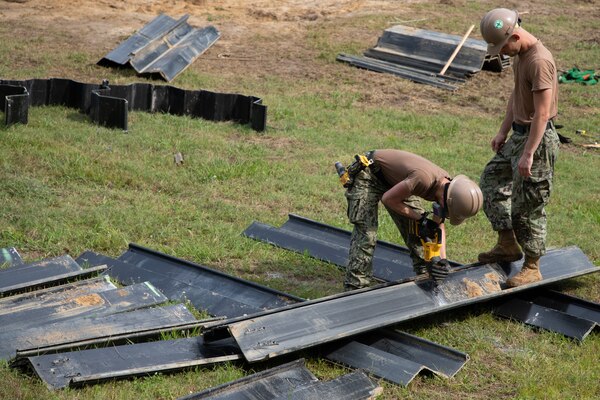 Navy Seabees FRP sheet piles training