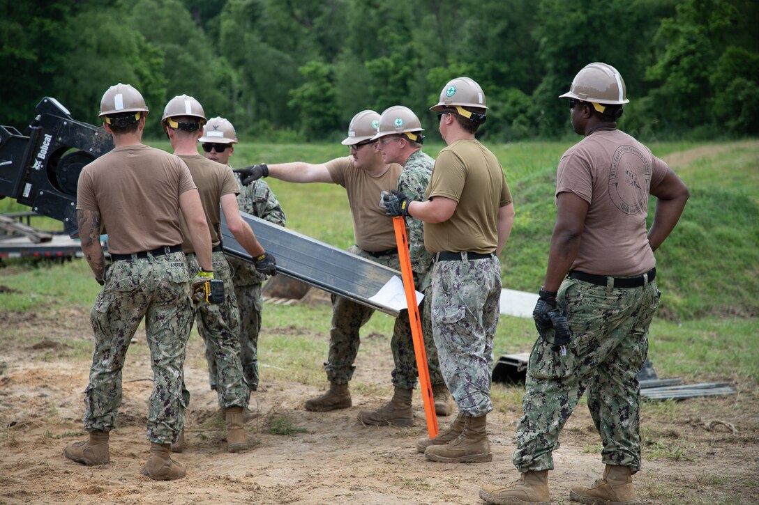 Navy Seabees FRP sheet piles training