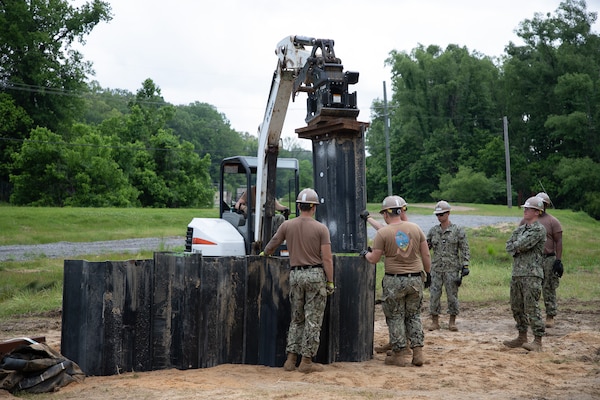 Navy Seabees FRP sheet piles training