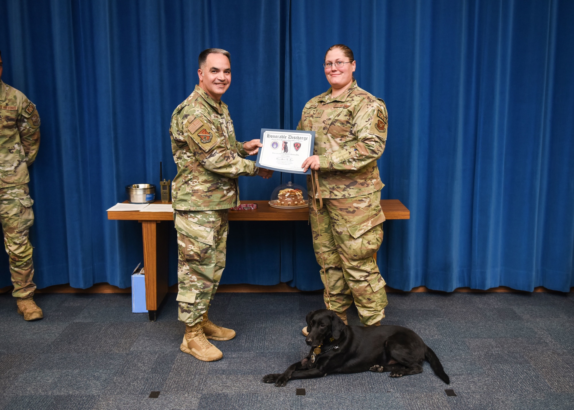 A Military Working Dog retirement ceremony was held.