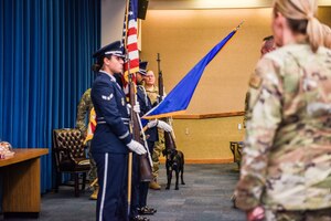 A Military Working Dog retirement ceremony was held.