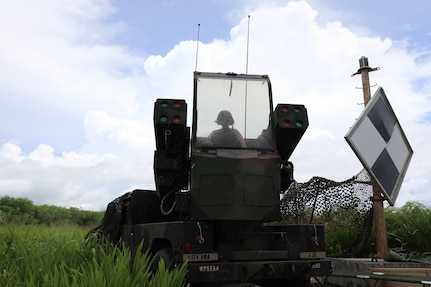 Ohio National Guard Pfc. Trey Risner, assigned to Charlie Battery, 1st Battalion, 174th Air Defense Artillery Regiment, prepares to operate the Avenger Air Defense System during exercise Forager 21 on July 30, 2021, in Tinian, Northern Mariana Islands. The self-propelled surface-to-air missile system provides mobile, short-range air defense protection for ground units.