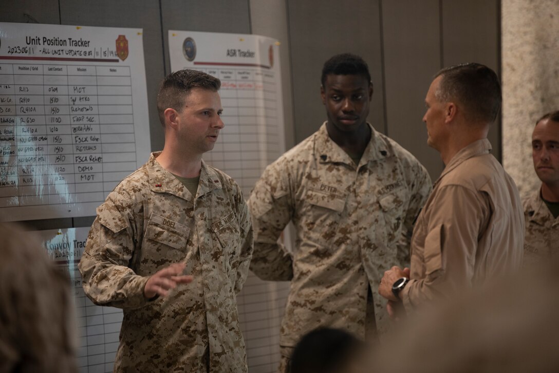 ITX 4-23: Maj .Gen. Anderson, 4th MAW CG meets MAGTF 25