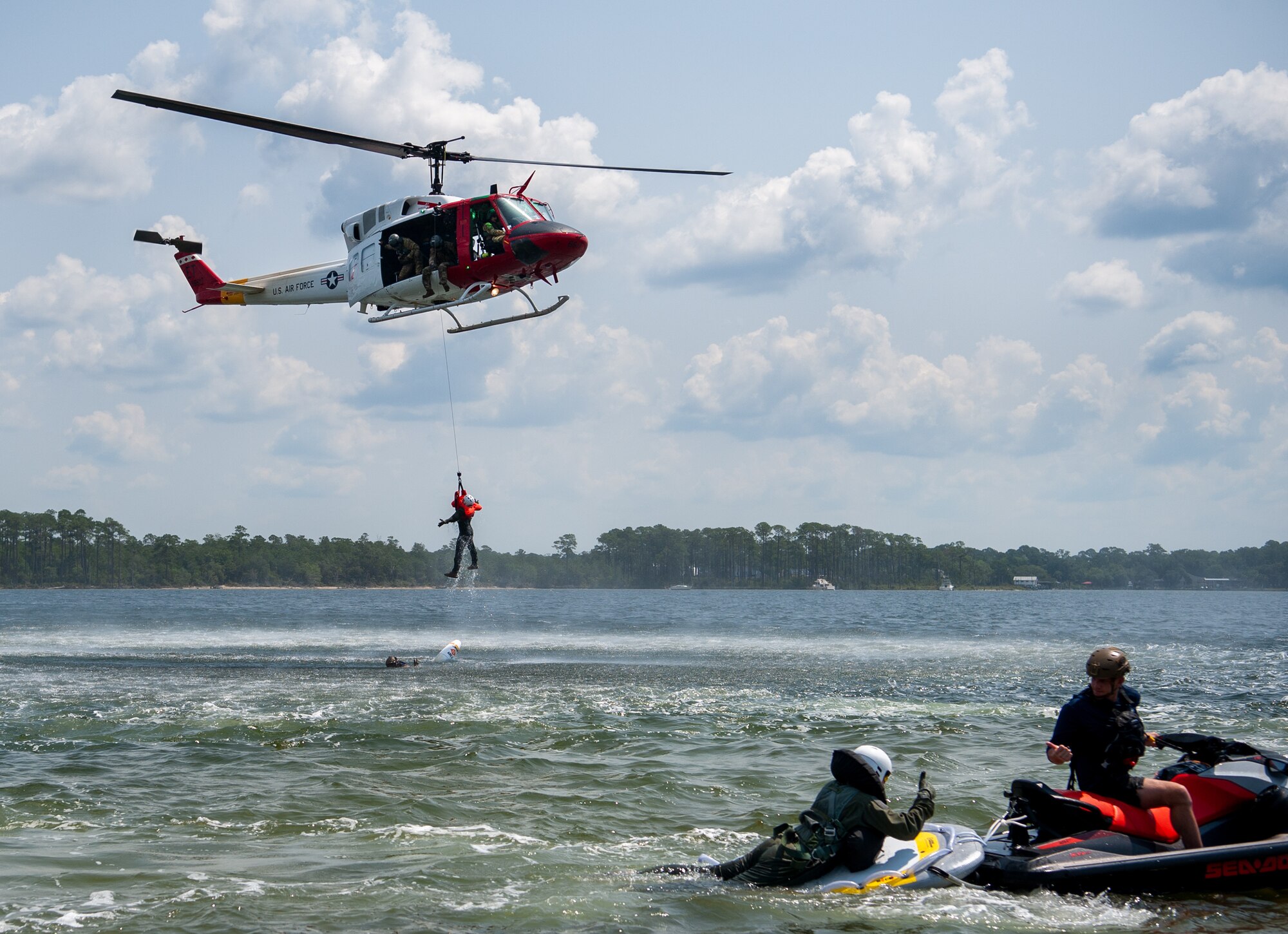 Pilots undergo water survival training
