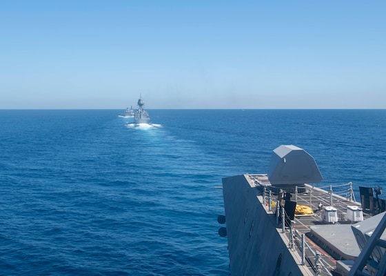 USS Manchester (LCS 14) participates in Multination Naval Exercise Komodo 2023.