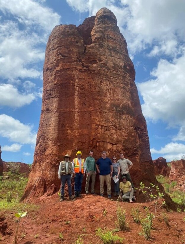 The U.S. Army Engineer Research and Development Center and the Dominican Republic Ministry of Energy & Mining teams tour the Las Mercedes site.