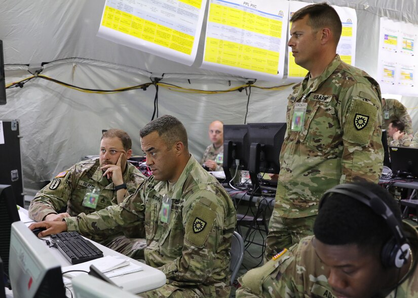 he 149th MEB staff and supporting elements participated in the exercise to set up and operate command and control systems, which increases the brigade’s readiness.