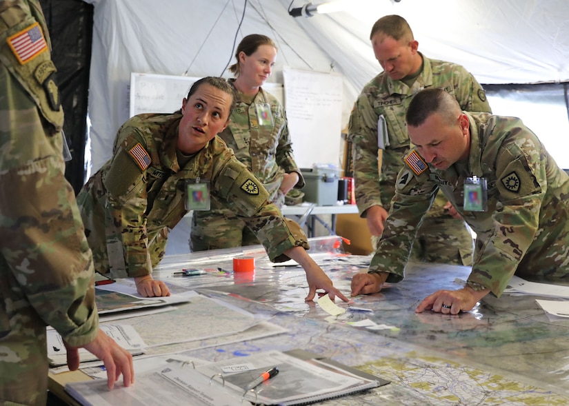 he 149th MEB staff and supporting elements participated in the exercise to set up and operate command and control systems, which increases the brigade’s readiness.