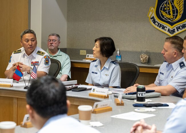 Mongolian Armed Forces attend Airmen-to-Airmen talk at Pacific Air Forces